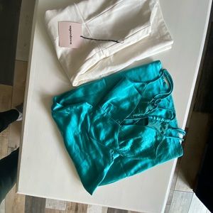 1 dress 👗 green end 1 white new all size s